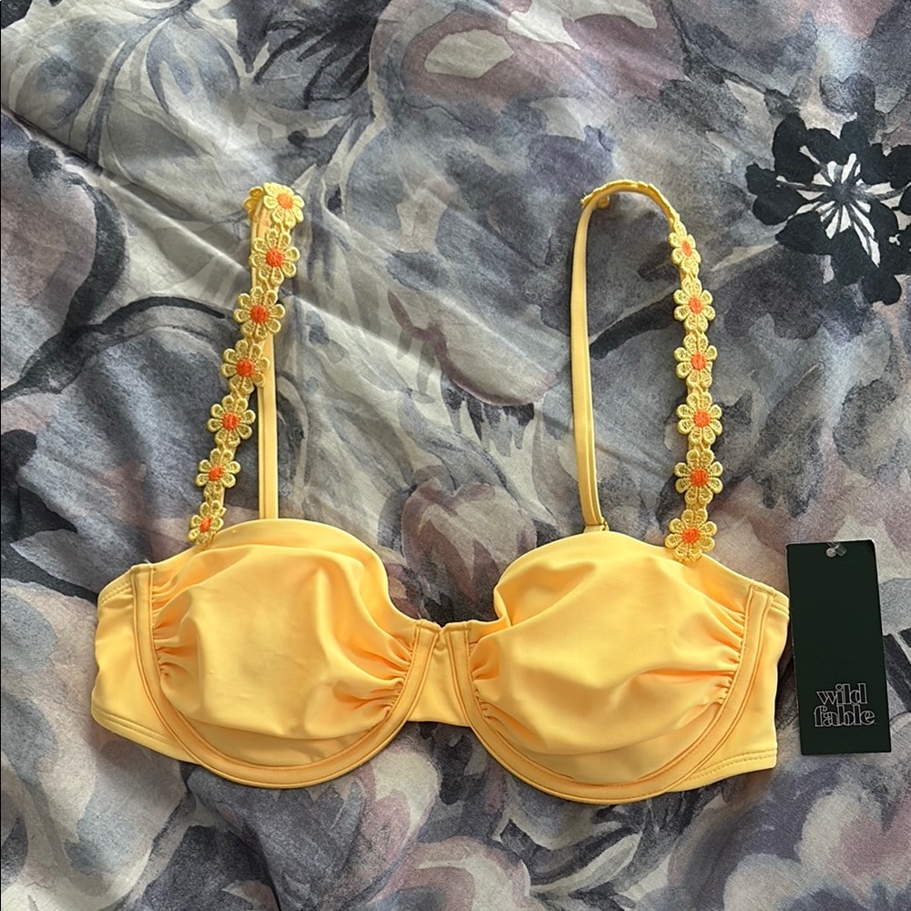 Wild Fable Yellow Bikini with Floral Details 🌼🌼🌼
